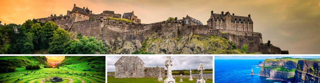Gran tour por las Islas Británicas para visitar Escocia, Irlanda del Norte, Irlanda, Gales e Inglaterra. Tours desde Edimburgo con guías en español.