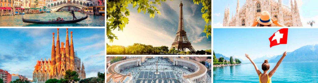 Paquetes a Europa desde Barcelona para visitar Roma, Venecia, París y Suiza