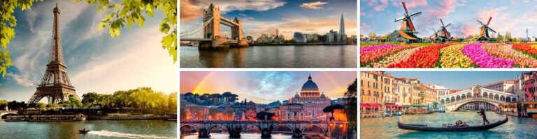 Viaje a Europa saliendo desde Londres con visita de París, Ámsterdam, Suiza, Venecia, Florencia y Roma