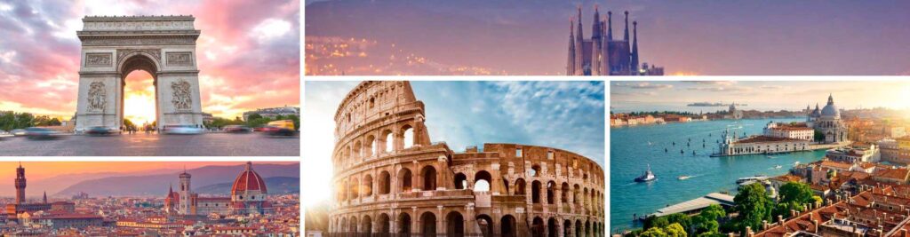 Viaje desde Madrid a París y Roma