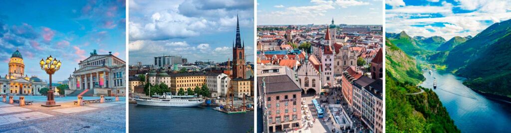 Viajes a Europa desde Noruega