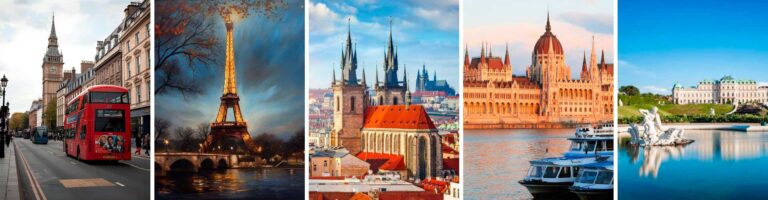Paquetes a París, Berlín, Praga, Budapest y Viena con salida desde Londres