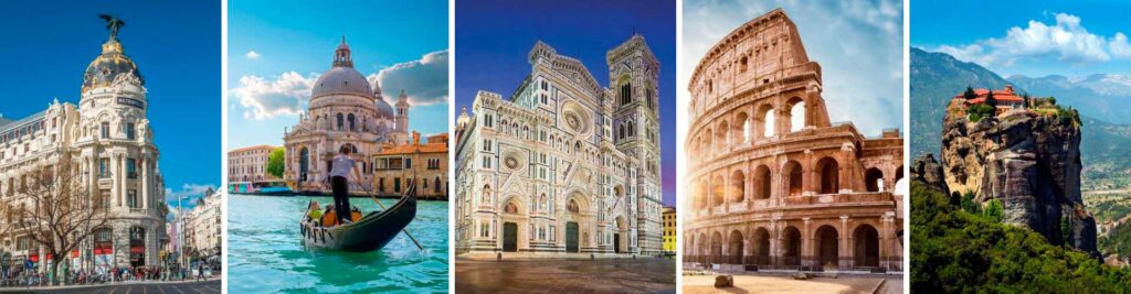 Viaje desde Madrid a Italia y Atenas