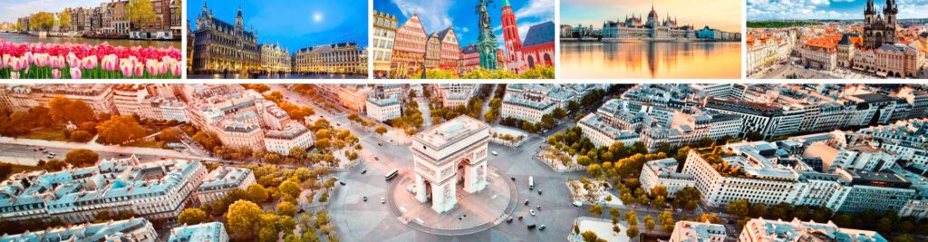 Viaje a París, Ámsterdam y Bruselas desde Viena y Praga