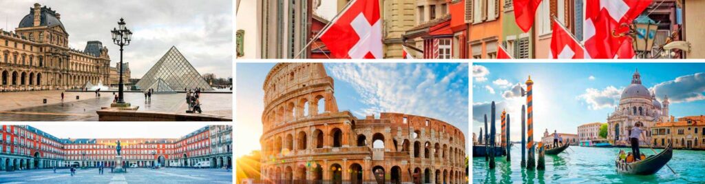 Tours desde Roma a París y Madrid