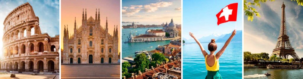 Viaje a Italia, con Alpes, Suiza y Francia