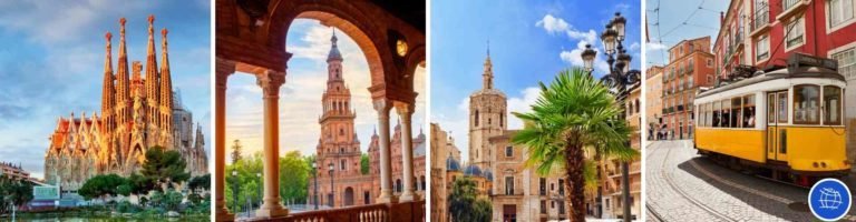 Viaje desde Madrid a Barcelona, sur de España y Portugal con guía en español.