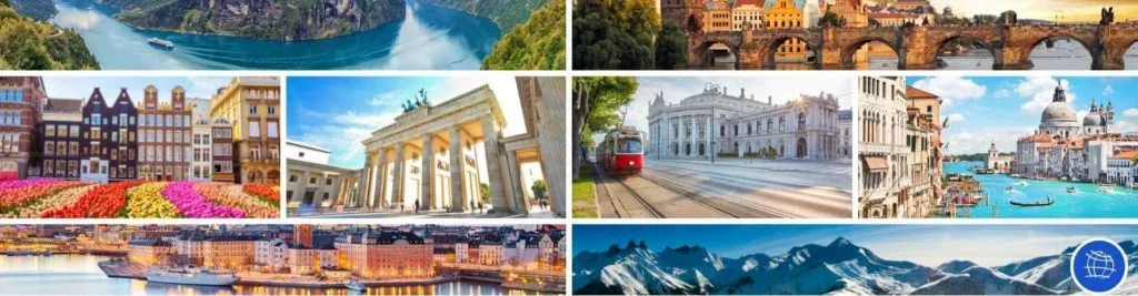 Gran tour por el Norte de Europa desde París. Visitar Italia, Alemania, Holanda y Escandinavia