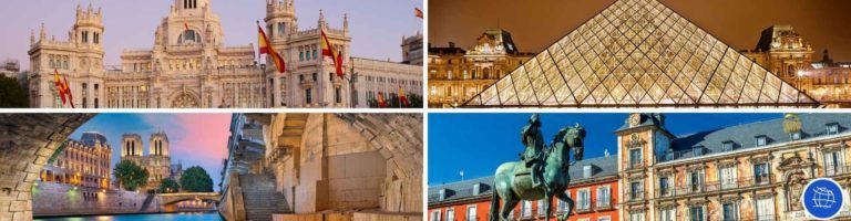 Vacaciones a Europa. Visitar Madrid y Paris con guía