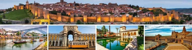 Coach tour to Portugal and Andalusia departing from Barcelona with transport and guides included.