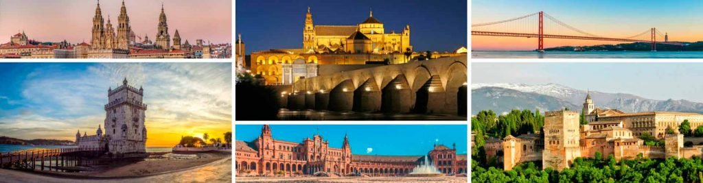 Paquete a Santiago de Compostela, Oporto, Fatima, Lisboa, Sevilla, Córdoba y Alhambra de Granada con guía en español